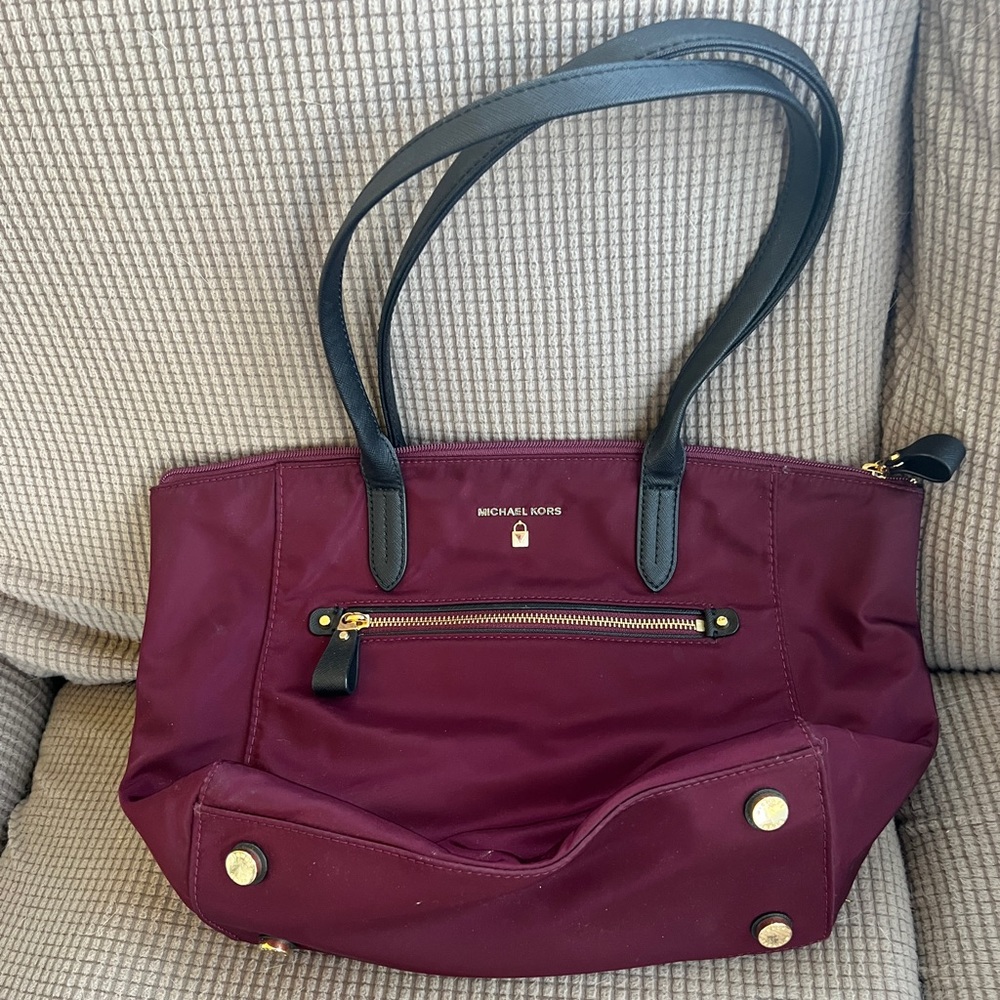 Michael Kors Maroon Nylon Bag